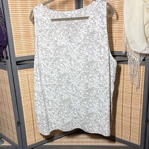 Nine West Gray Floral Tank Top